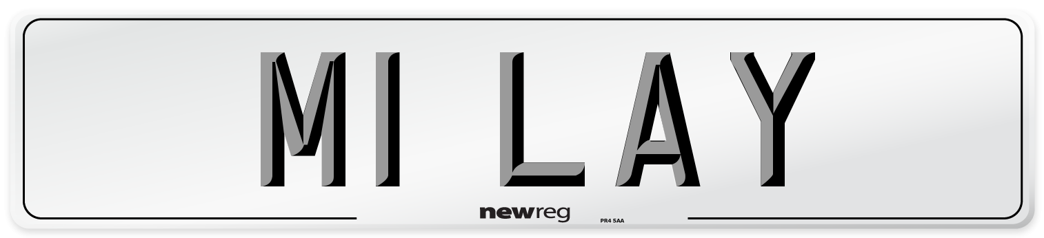 M1 LAY Front Number Plate
