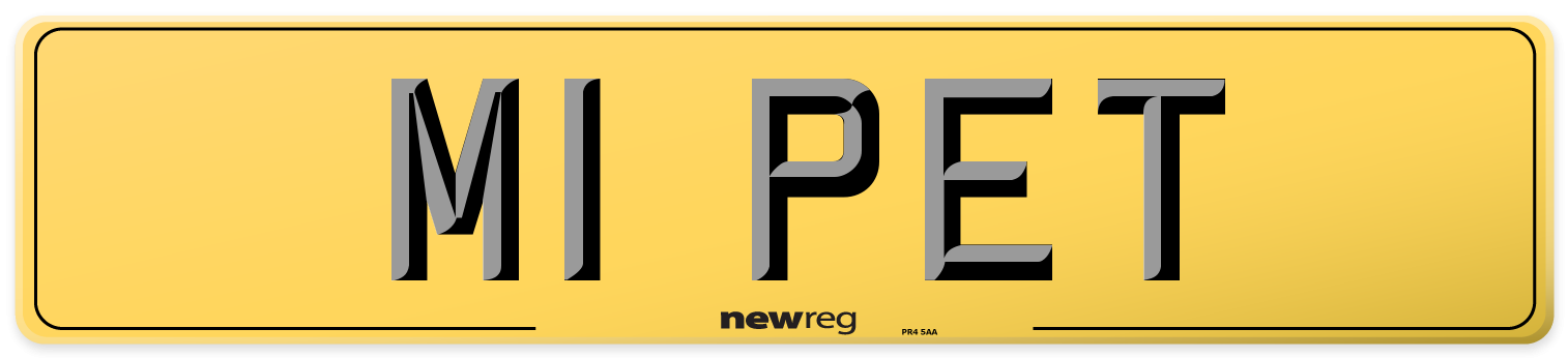 M1 PET Rear Number Plate