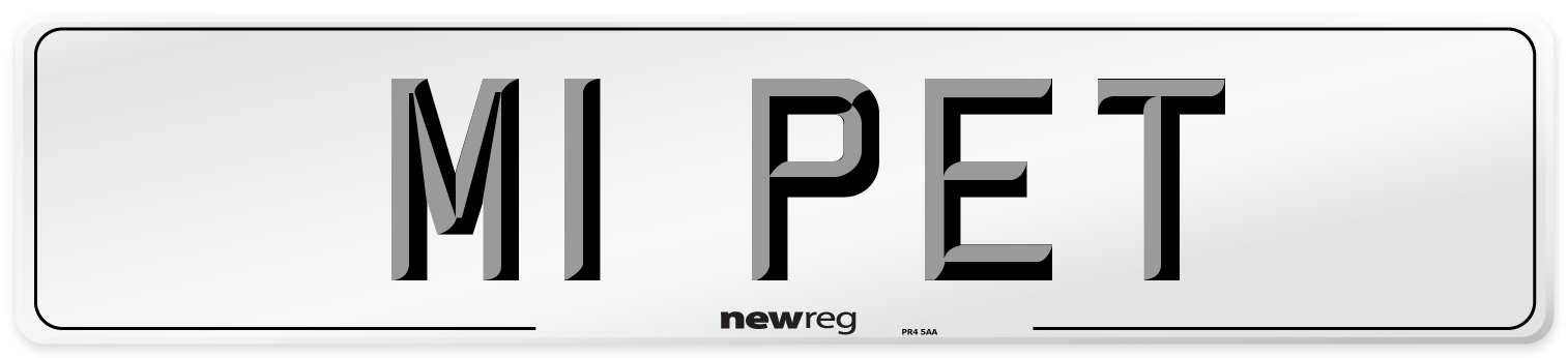 M1 PET Front Number Plate