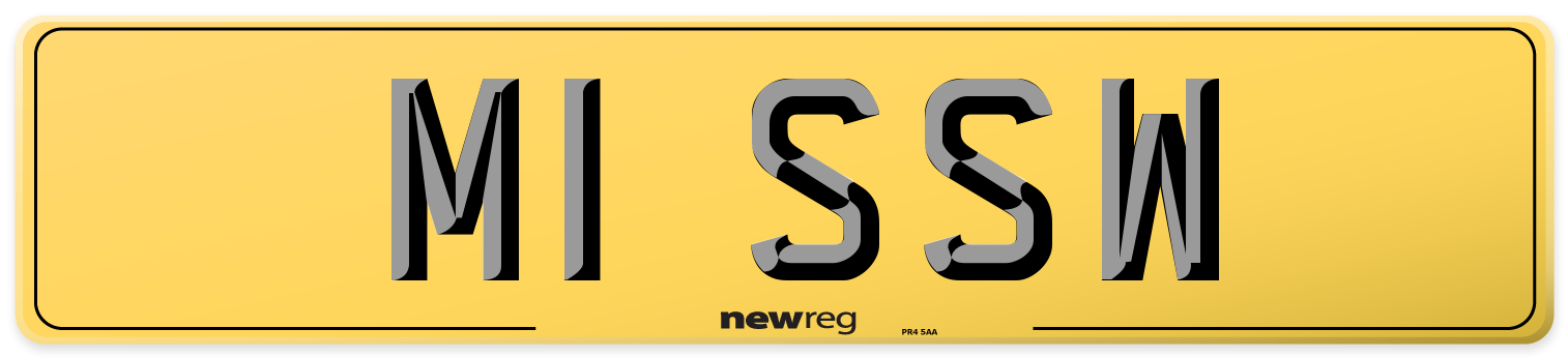 M1 SSW Rear Number Plate