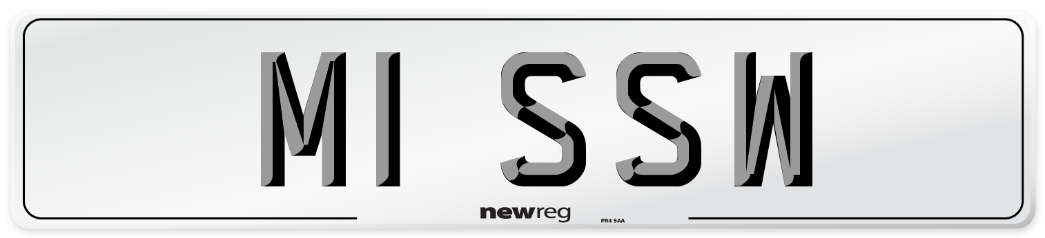M1 SSW Front Number Plate