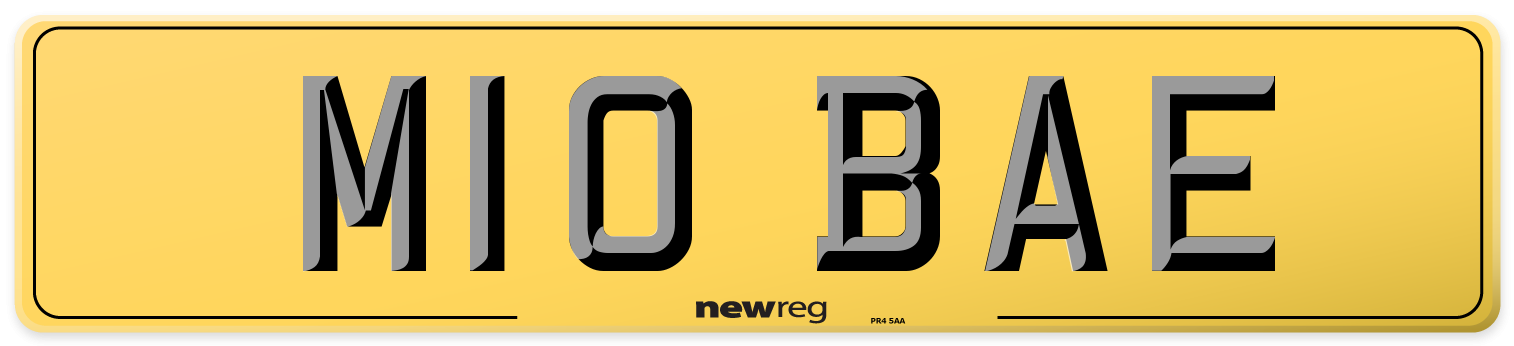 M10 BAE Rear Number Plate