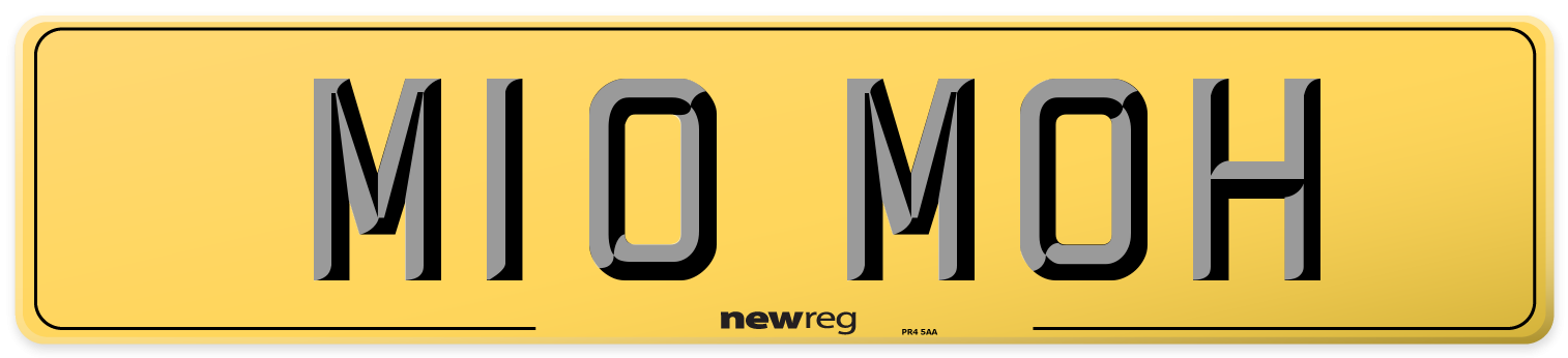 M10 MOH Rear Number Plate
