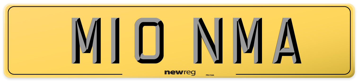 M10 NMA Rear Number Plate