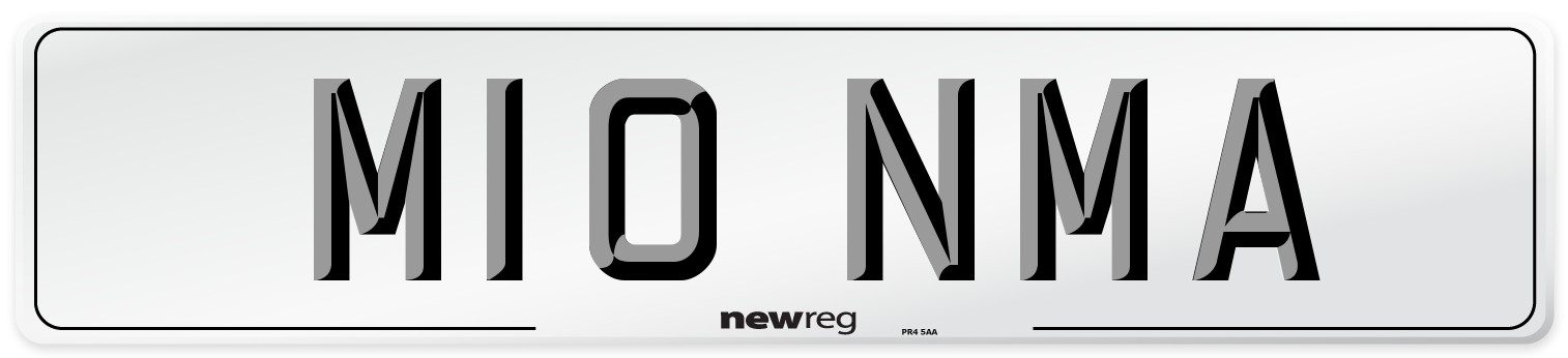 M10 NMA Front Number Plate