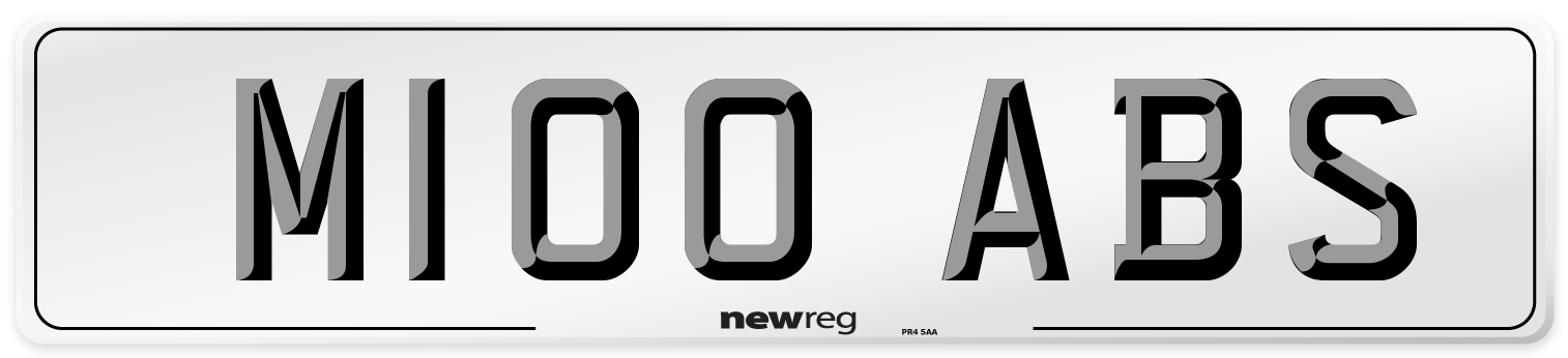 M100 ABS Front Number Plate