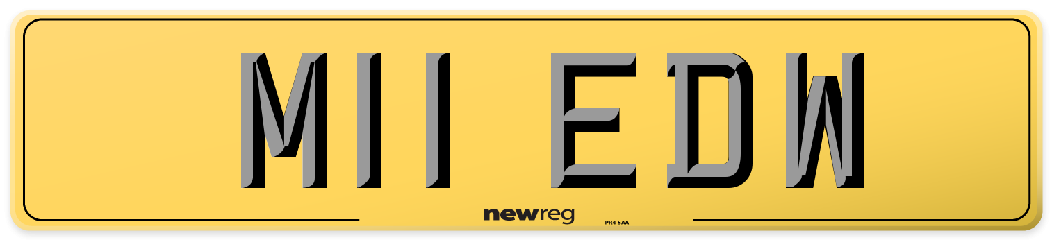 M11 EDW Rear Number Plate