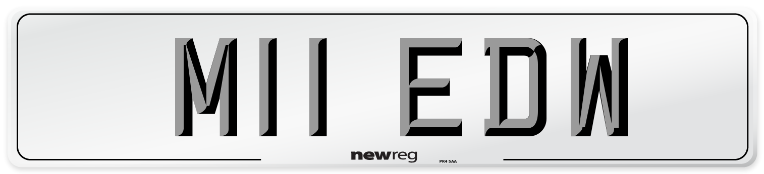 M11 EDW Front Number Plate