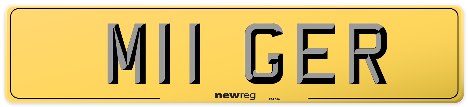 M11 GER Rear Number Plate