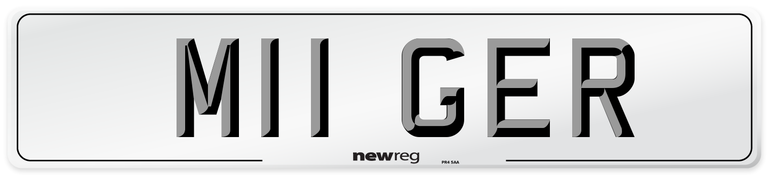 M11 GER Front Number Plate