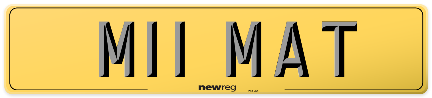 M11 MAT Rear Number Plate