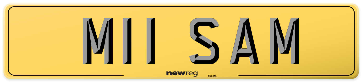 M11 SAM Rear Number Plate