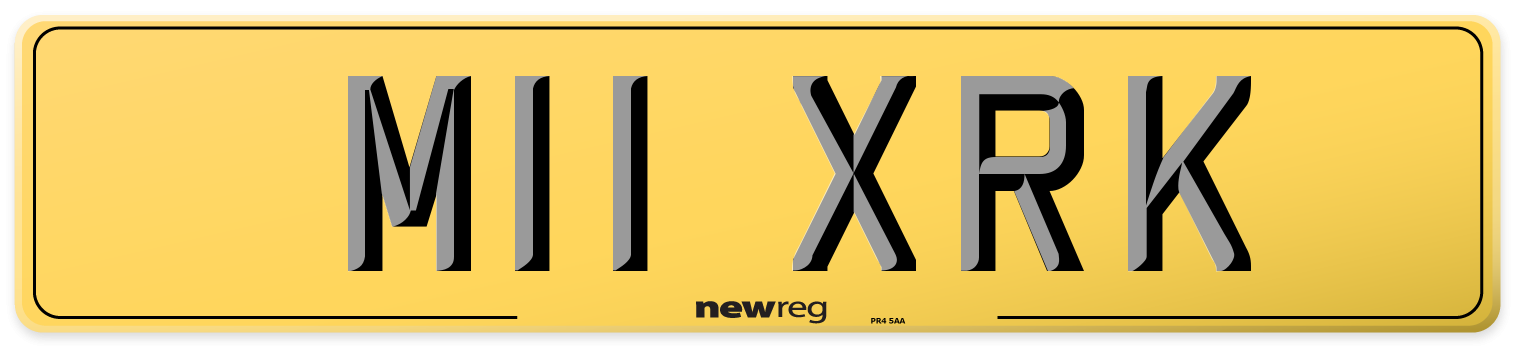 M11 XRK Rear Number Plate