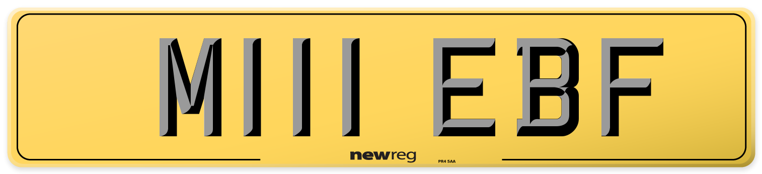 M111 EBF Rear Number Plate