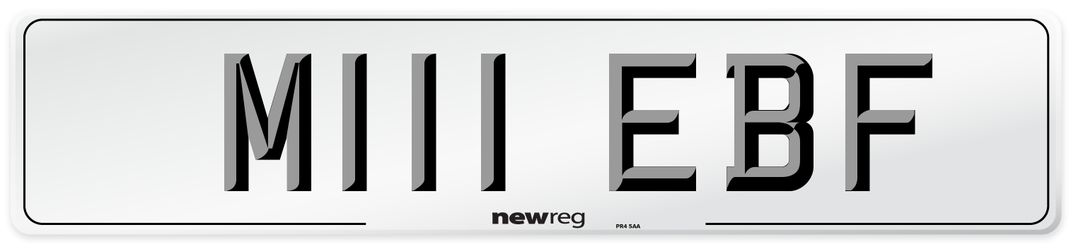 M111 EBF Front Number Plate