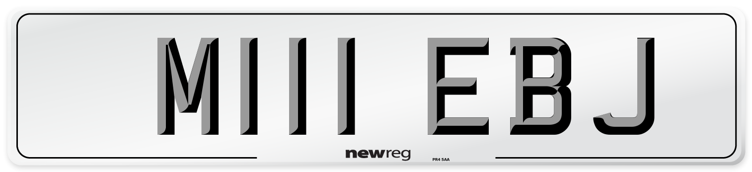 M111 EBJ Front Number Plate