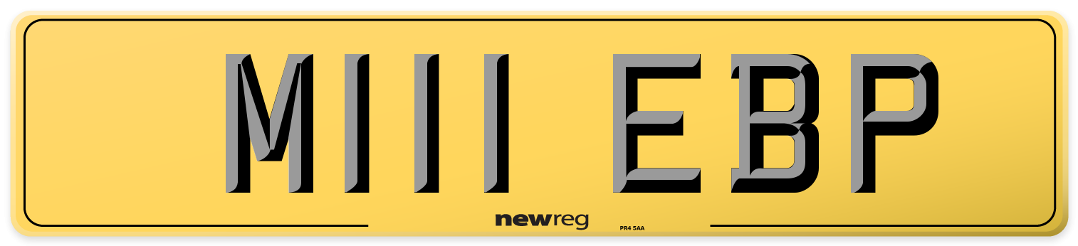 M111 EBP Rear Number Plate