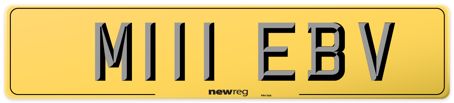 M111 EBV Rear Number Plate