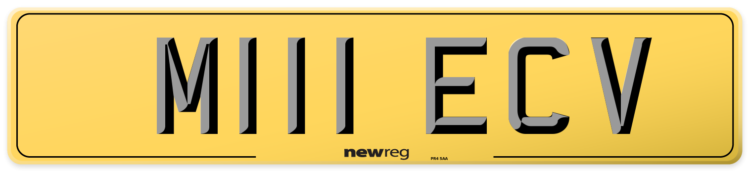 M111 ECV Rear Number Plate