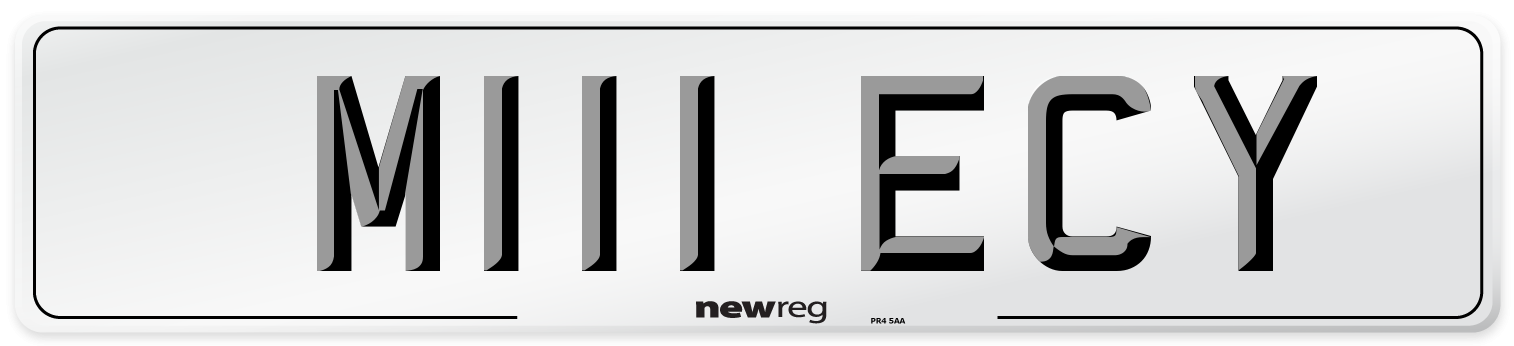 M111 ECY Front Number Plate