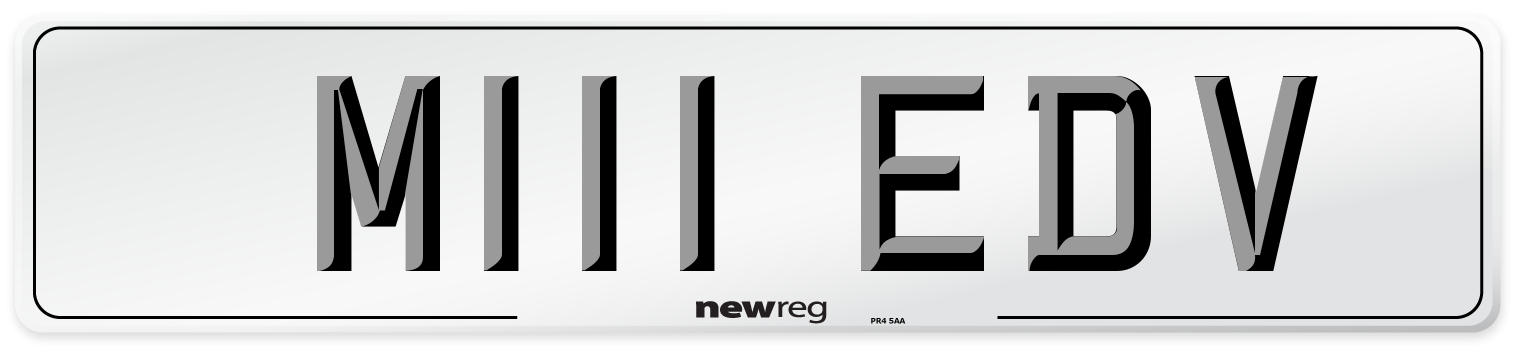 M111 EDV Front Number Plate