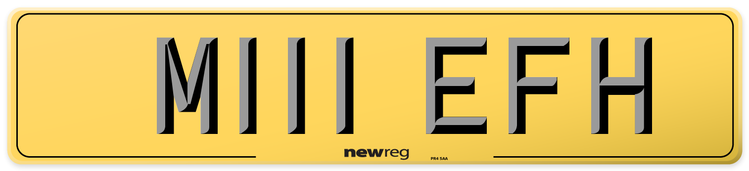 M111 EFH Rear Number Plate