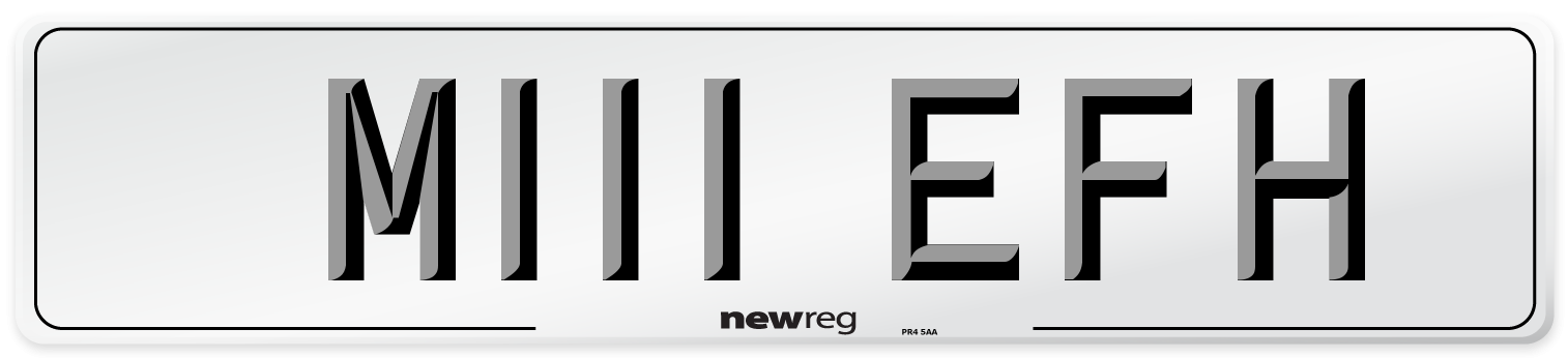 M111 EFH Front Number Plate