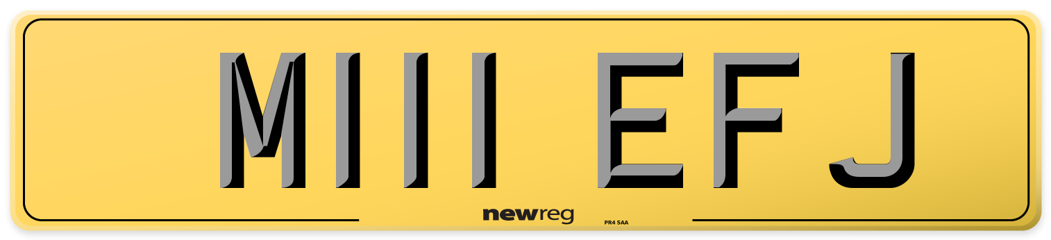 M111 EFJ Rear Number Plate