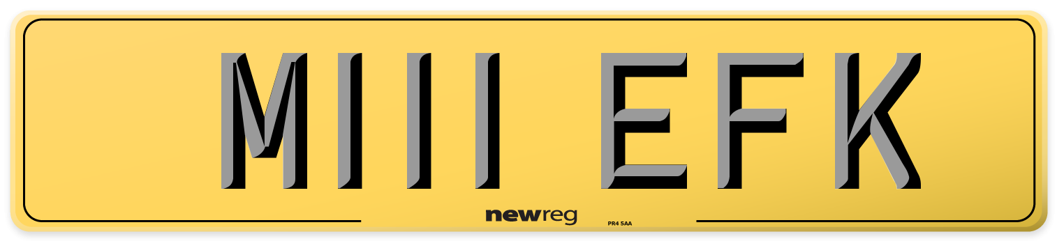 M111 EFK Rear Number Plate