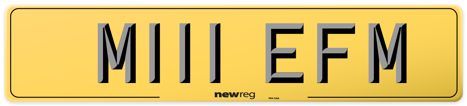 M111 EFM Rear Number Plate