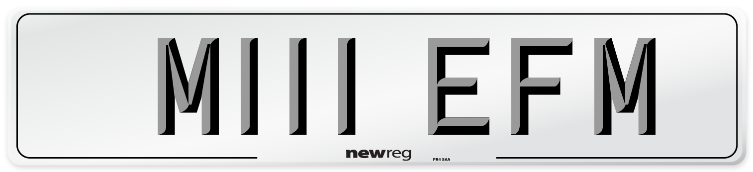 M111 EFM Front Number Plate
