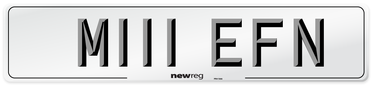 M111 EFN Front Number Plate