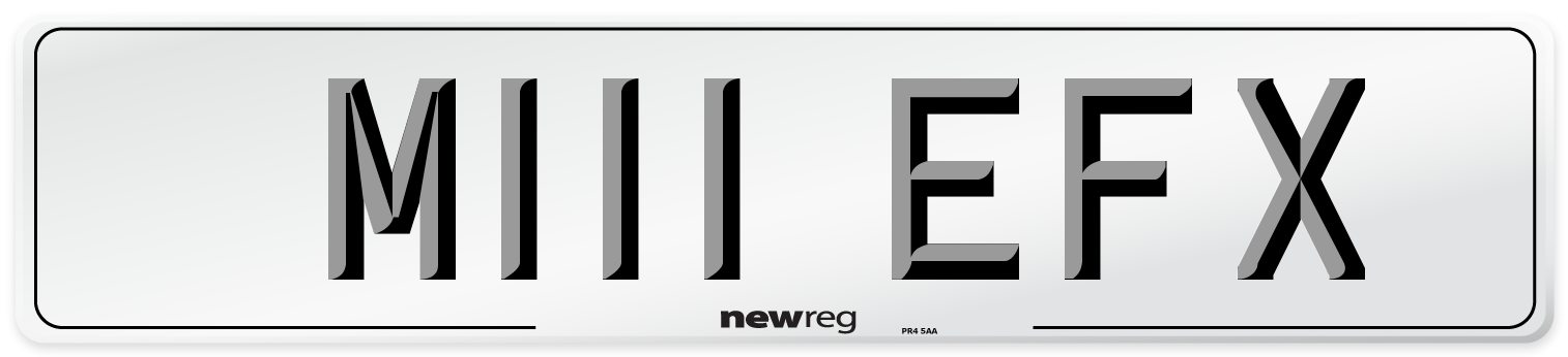 M111 EFX Front Number Plate