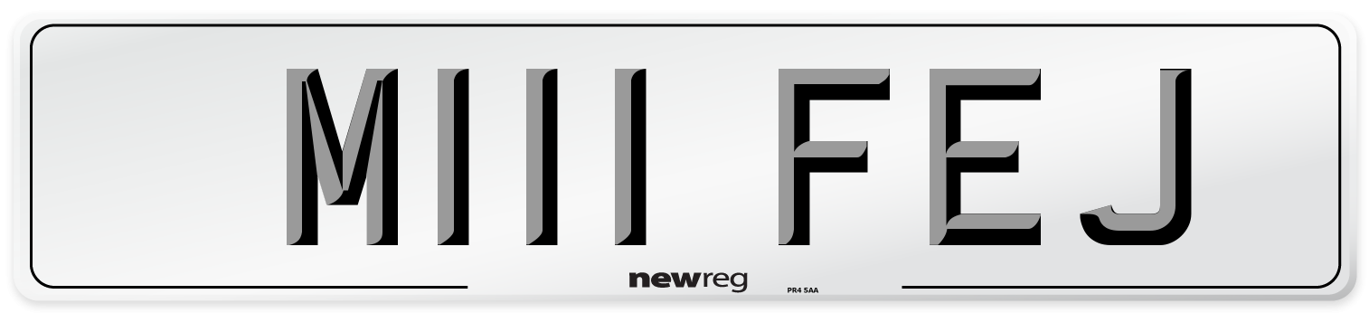 M111 FEJ Front Number Plate