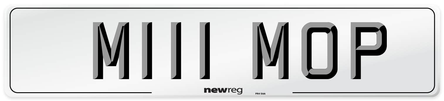 M111 MOP Front Number Plate