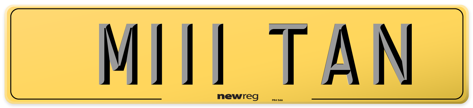 M111 TAN Rear Number Plate
