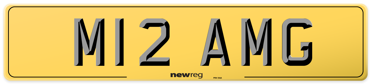 M12 AMG Rear Number Plate