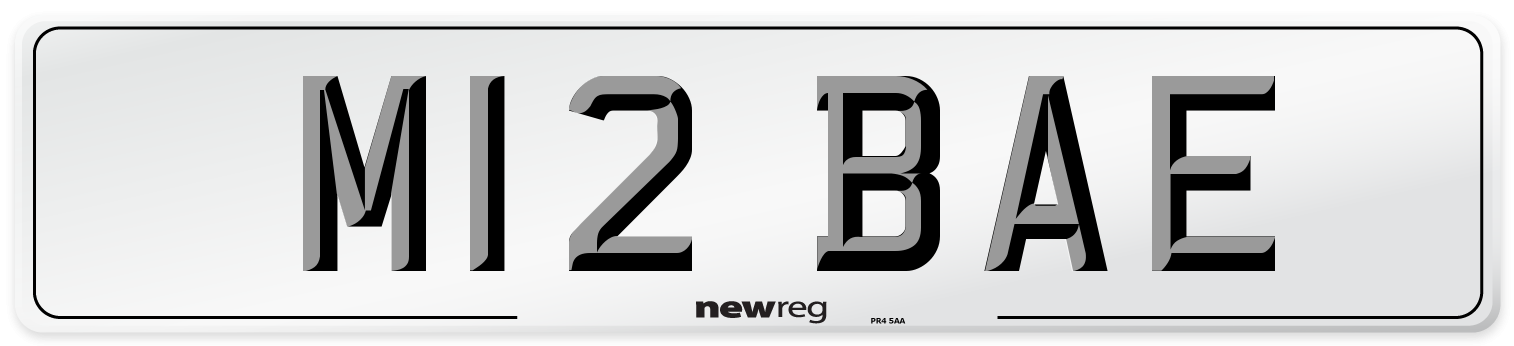 M12 BAE Front Number Plate