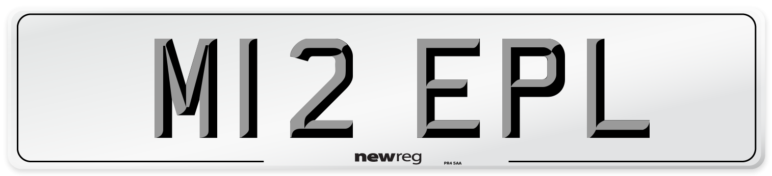M12 EPL Front Number Plate