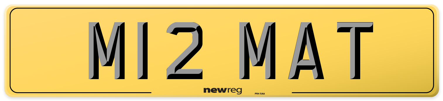 M12 MAT Rear Number Plate