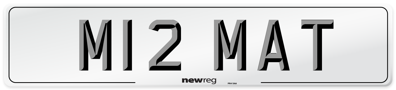 M12 MAT Front Number Plate