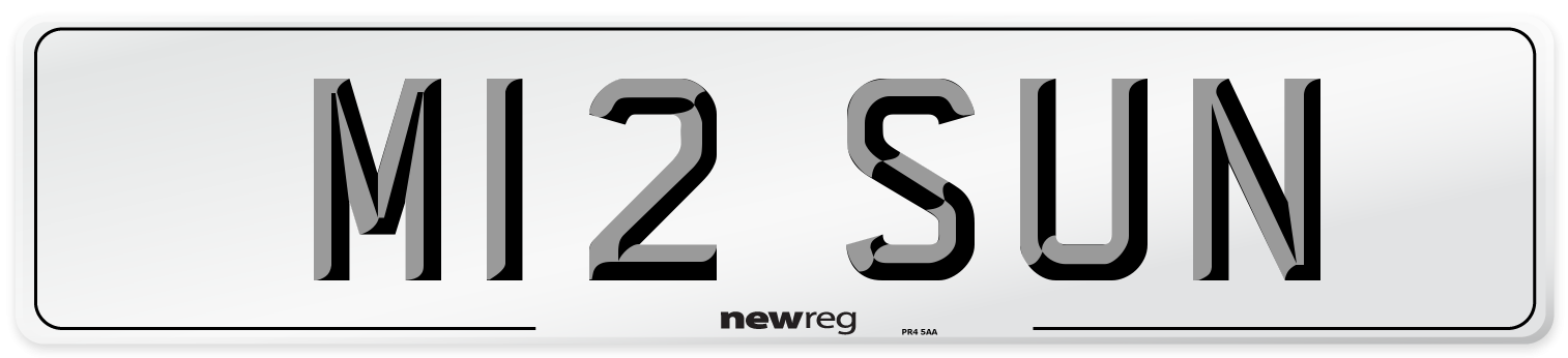 M12 SUN Front Number Plate