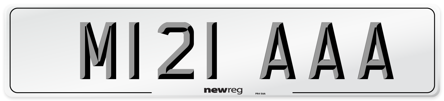 M121 AAA Front Number Plate
