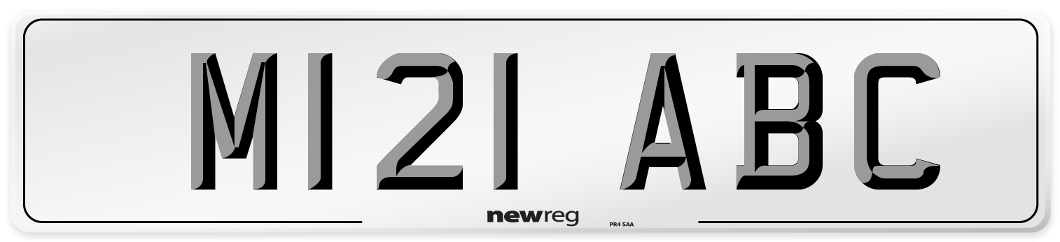 M121 ABC Front Number Plate
