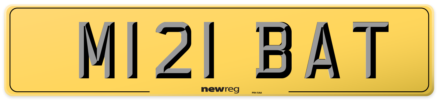 M121 BAT Rear Number Plate
