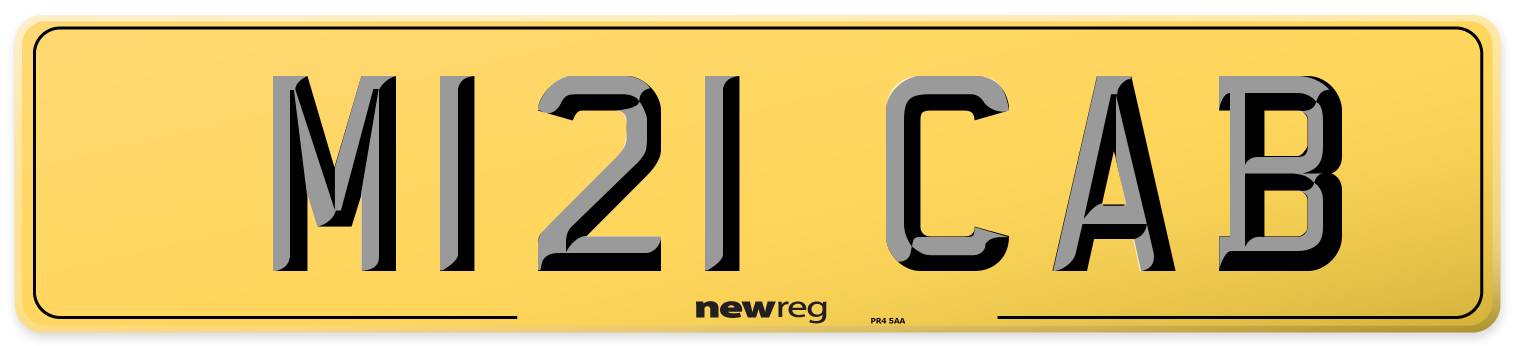 M121 CAB Rear Number Plate