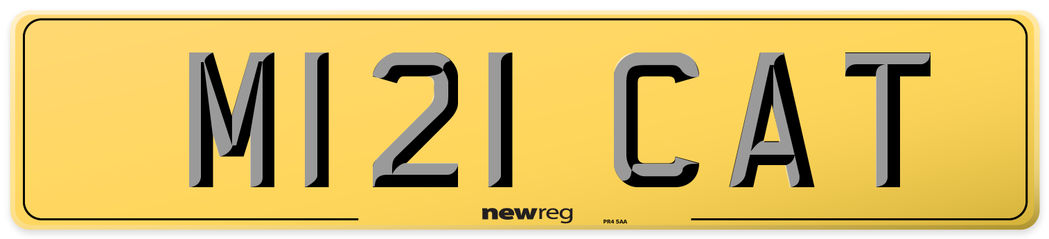 M121 CAT Rear Number Plate