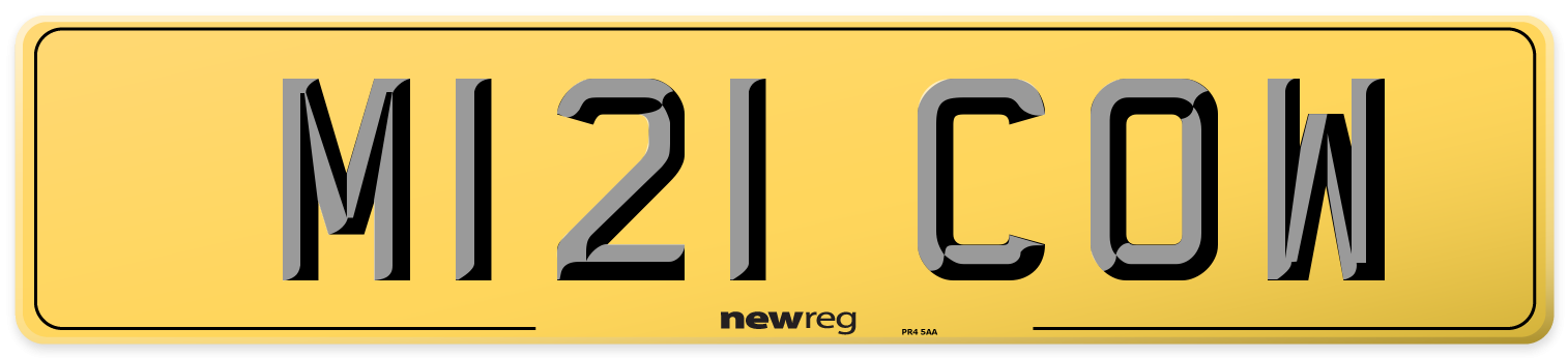 M121 COW Rear Number Plate