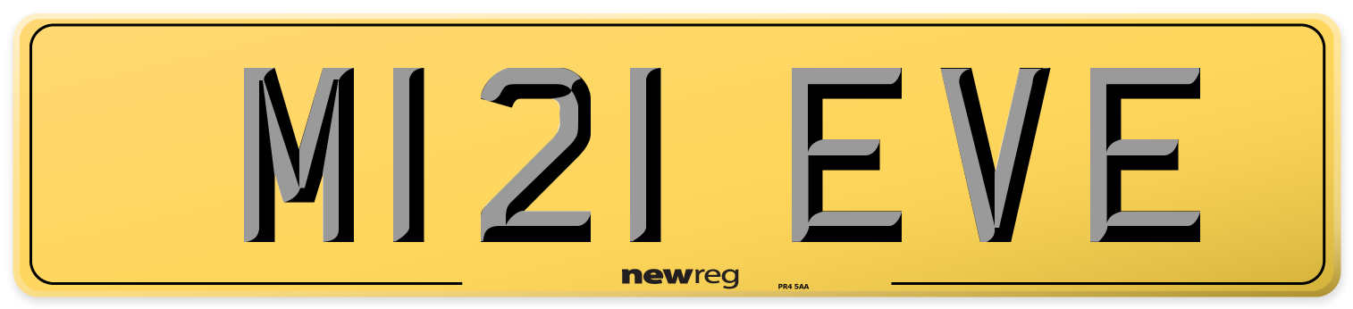 M121 EVE Rear Number Plate