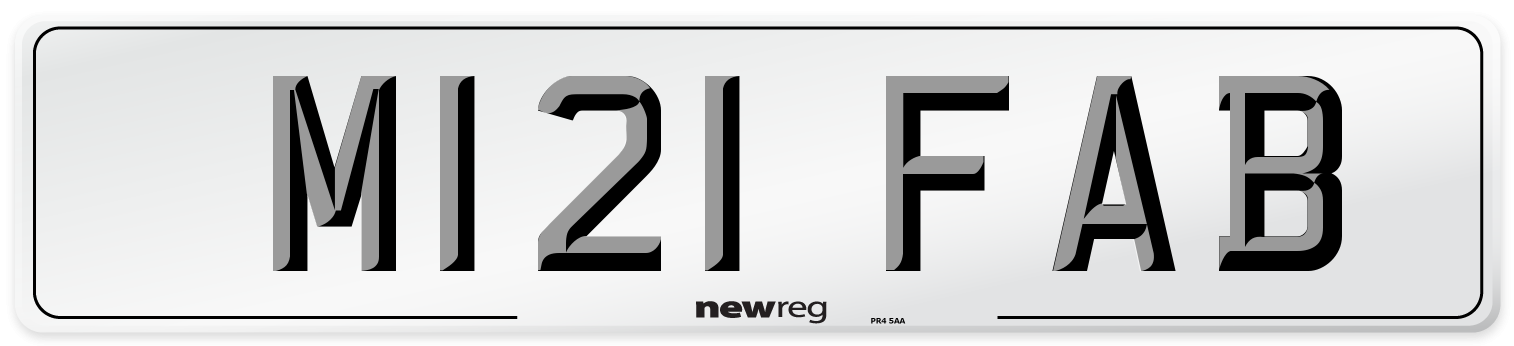 M121 FAB Front Number Plate